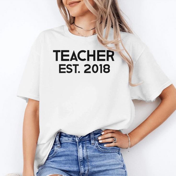 Teacher Graduation Teacher Est 2018 Tee Him Her Unisex T-Shirt