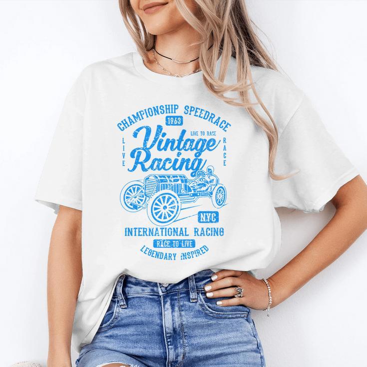 Vintage Racing Automotive Nostalgia Distressed Car Unisex T-Shirt