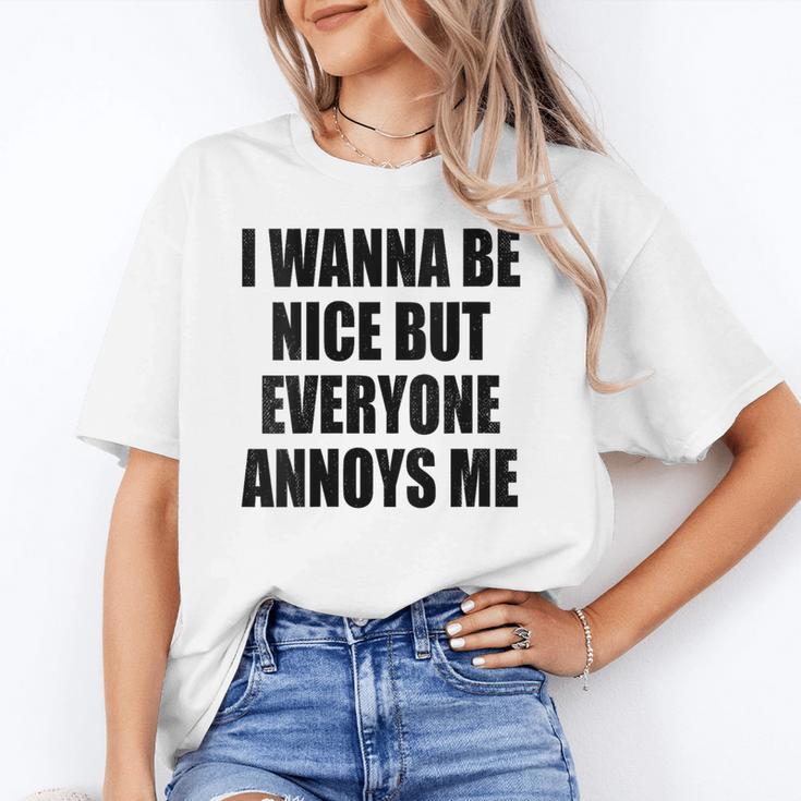 I Wanna Be Nice But Everyone Annoys Me Introvert Unisex T-Shirt