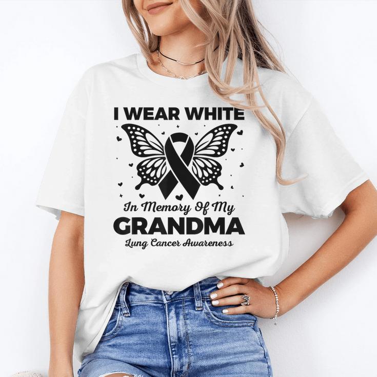 I Wear In Memory Of My Grandma Butterfly Lung Cancer Unisex T-Shirt I Wear In Memory Of My Grandma Butterfly Lung Cancer Unisex T-Shirt