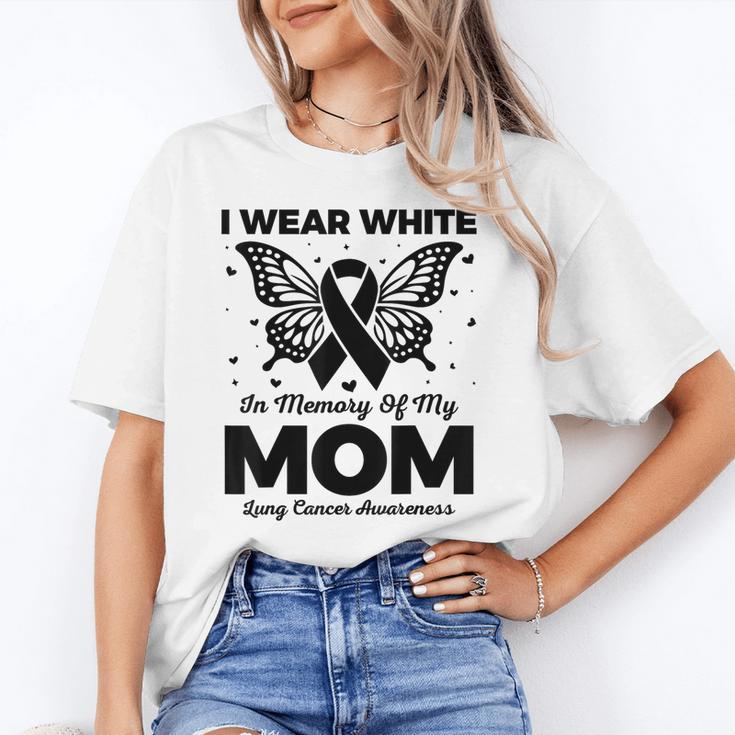 I Wear In Memory Of My Mom Butterfly Lung Cancer Unisex T-Shirt