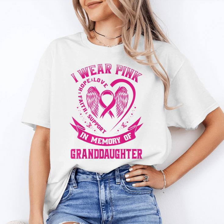 I Wear Pink In Memory Of My Granddaughter Breast Cancer Unisex T-Shirt