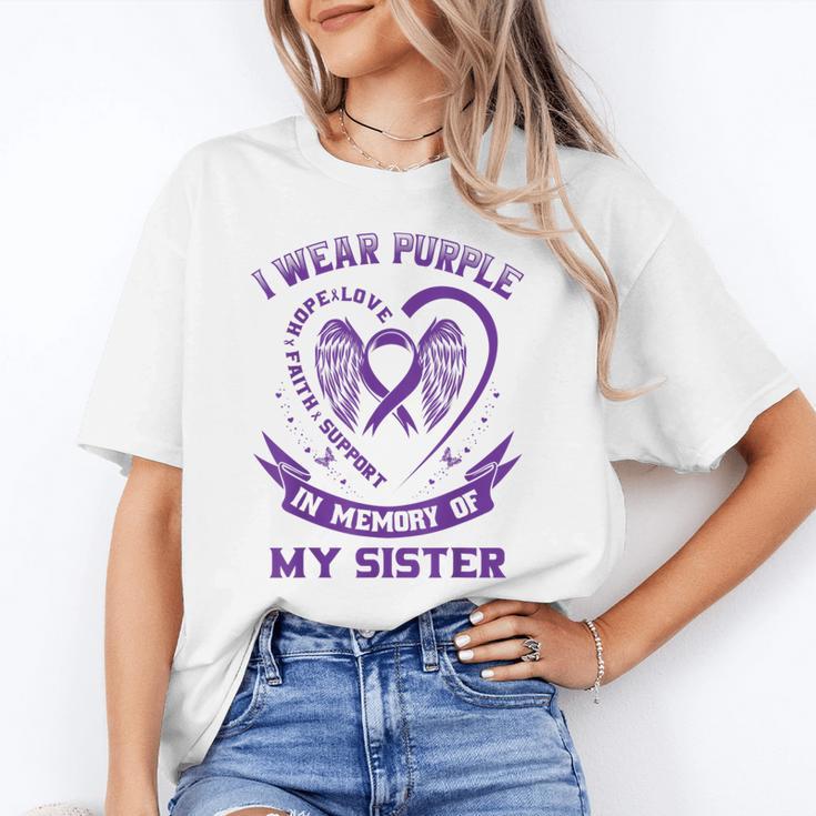 I Wear Purple In Memory Of My Sister Alzheimers Awareness Unisex T-Shirt I Wear Purple In Memory Of My Sister Alzheimers Awareness Unisex T-Shirt