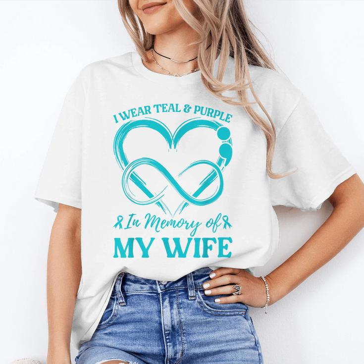 I Wear Teal & Purple In Memory Of My Wife Unisex T-Shirt I Wear Teal & Purple In Memory Of My Wife Unisex T-Shirt