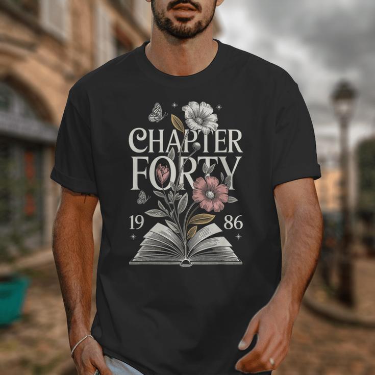 1986 Chapter Forty 40th Birthday Wildflower Book 40 Year Old Unisex T-Shirt