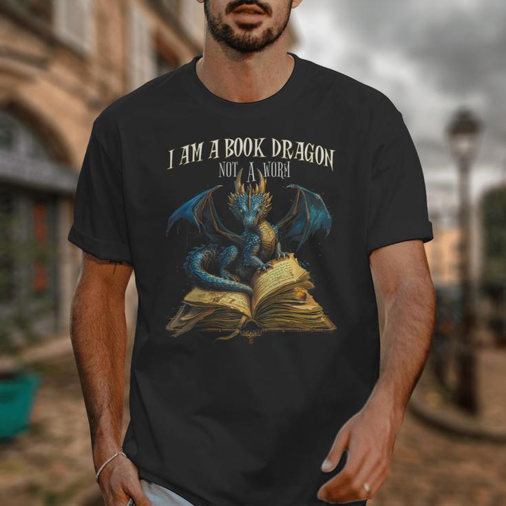3 Bookish Quote I Am a Book Dragon Not a Worm Reading Book Unisex T-Shirt