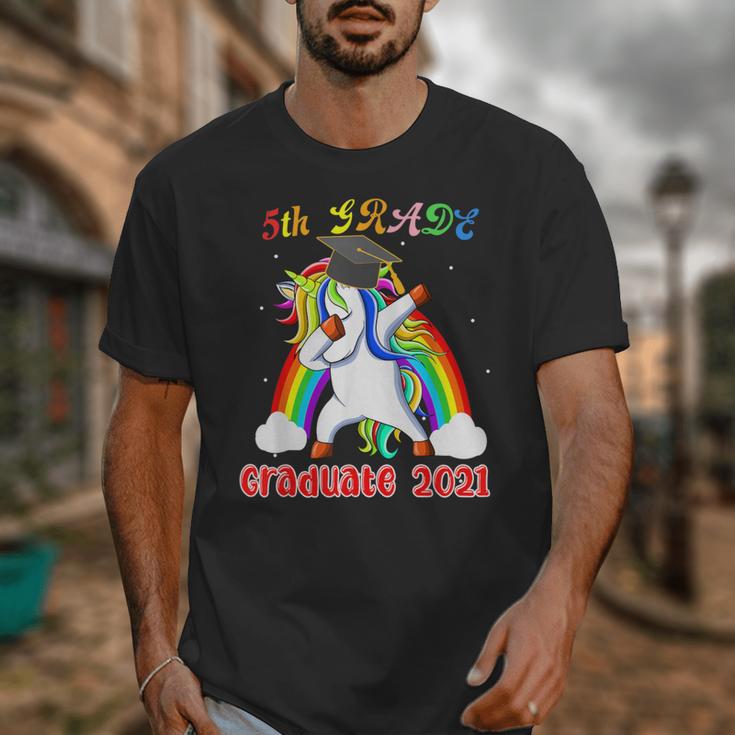 5th Grade Graduate Class 2021 Dabbing Unicorn Graduation Unisex T-Shirt