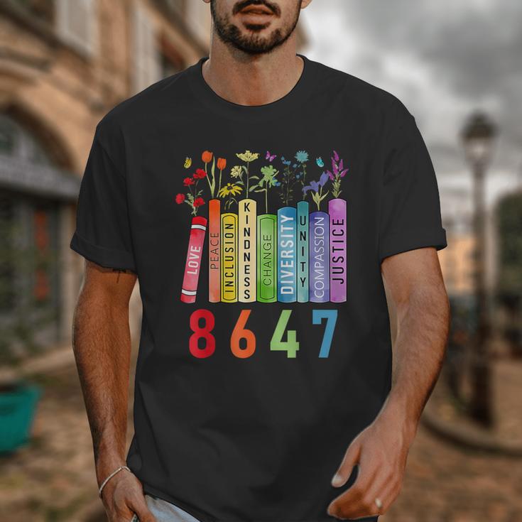 8647 Equal Rights Book Flower Trump Women Rights Feminist Unisex T-Shirt