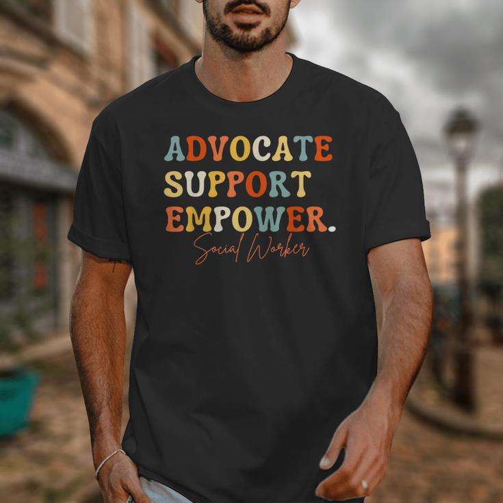 Advocate Support Empower Groovy Social Worker Graduation Unisex T-Shirt
