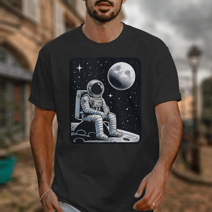 Aesthetic Spaceman Astronaut On The Moon Space Introvert Unisex T-Shirt Aesthetic Spaceman Astronaut On The Moon Space Introvert Unisex T-Shirt