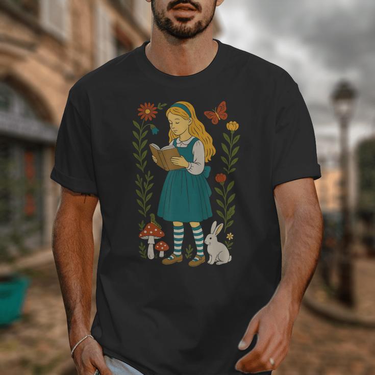 Alice In Wonderland Book Lover Lewis Carroll Rabbit Unisex T-Shirt