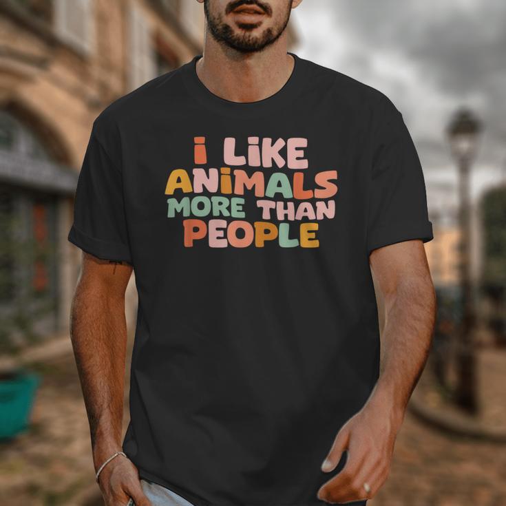I Like Animals More Than People Sarcastic Introvert Unisex T-Shirt I Like Animals More Than People Sarcastic Introvert Unisex T-Shirt