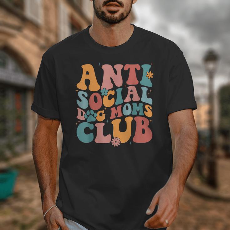 Anti Social Dog Moms Club Introvert Dog Mom Retro Men Women Unisex T-Shirt