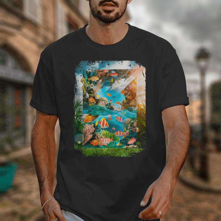 Aqua In The Skies Frutiger Aero Unisex T-Shirt