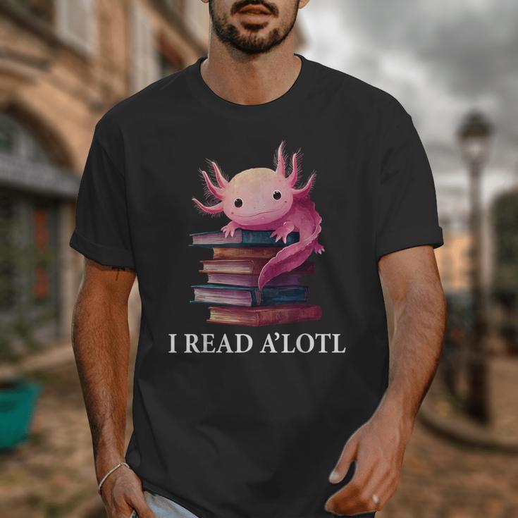 Axolotl Book Lover Librarian Reading Library Readers Unisex T-Shirt