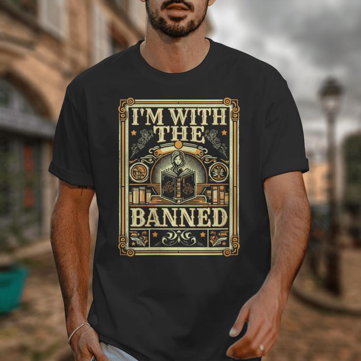 Banned Books Librarian Book Readers I m With The Banned Unisex T-Shirt Banned Books Librarian Book Readers I m With The Banned Unisex T-Shirt