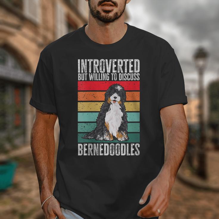Bernedoodle Dog Introvert Bernedoodle Unisex T-Shirt