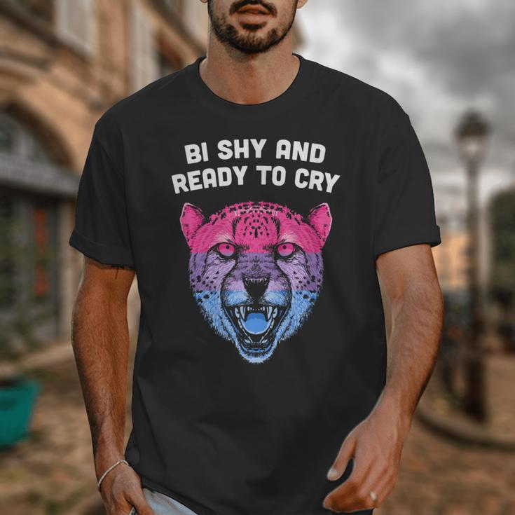 Bi Shy And Ready To Cry Bisexual Introvert Bi Pride Unisex T-Shirt Bi Shy And Ready To Cry Bisexual Introvert Bi Pride Unisex T-Shirt