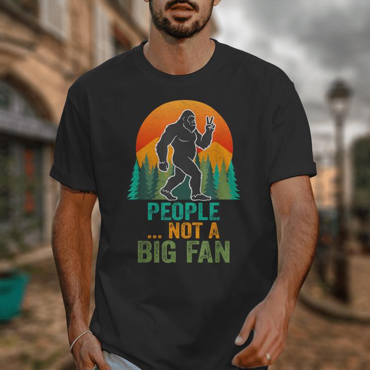 Bigfoot Introvert People Not A Big Fan Retro Sasquatch Unisex T-Shirt