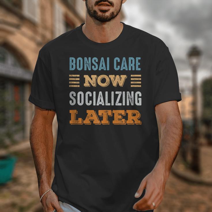 Bonsai Care Now Minimal Socializing Introvert Vintage Unisex T-Shirt Bonsai Care Now Minimal Socializing Introvert Vintage Unisex T-Shirt