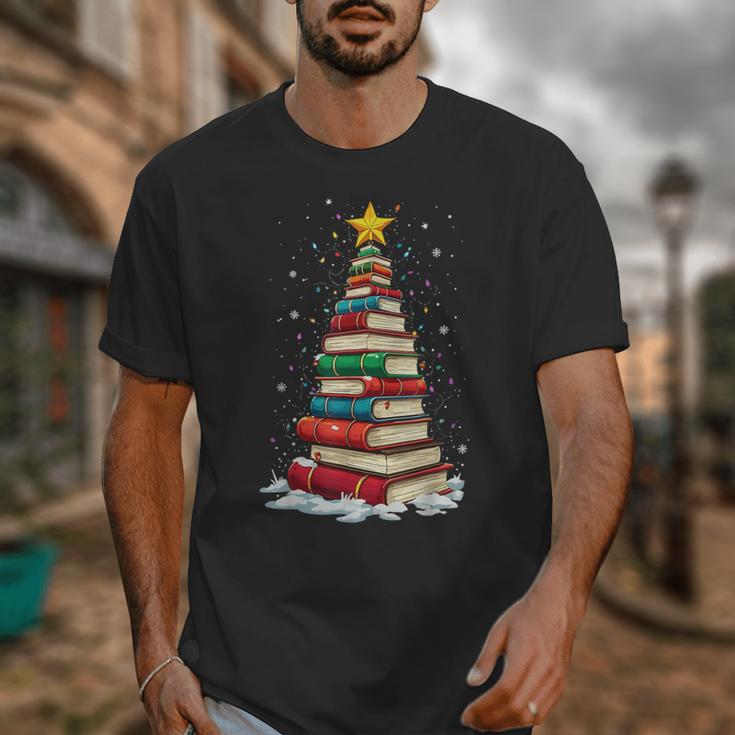 Book Christmas Tree Book Lover Teacher Librarian Unisex T-Shirt
