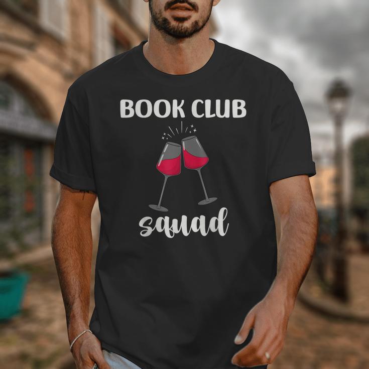 Book Club Squad Reading Bookworm Wine Lover Humor Unisex T-Shirt