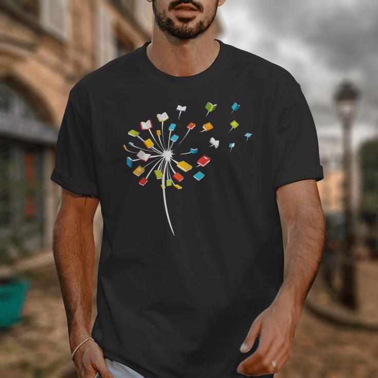 Book Dandelion Reading Lover Bookworm Bookish Librarian Read Unisex T-Shirt
