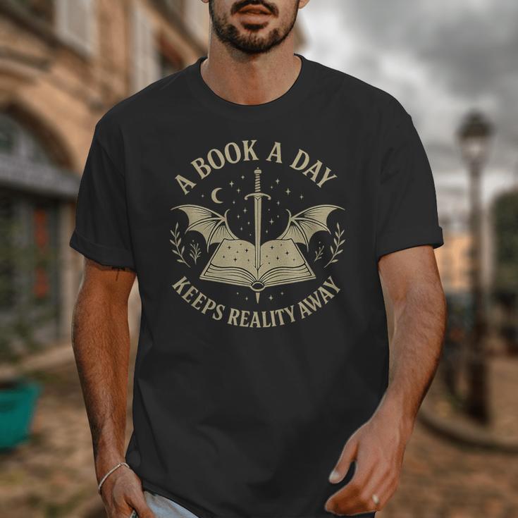 A Book A Day Keeps Reality Away Reading Escape Quote Unisex T-Shirt