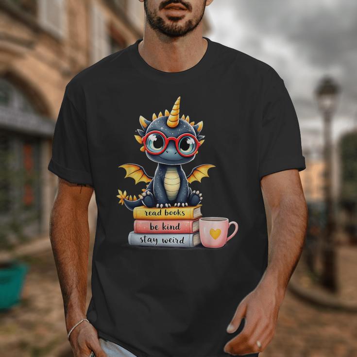 Book Lover Cute Baby Dragon Reading Unisex T-Shirt