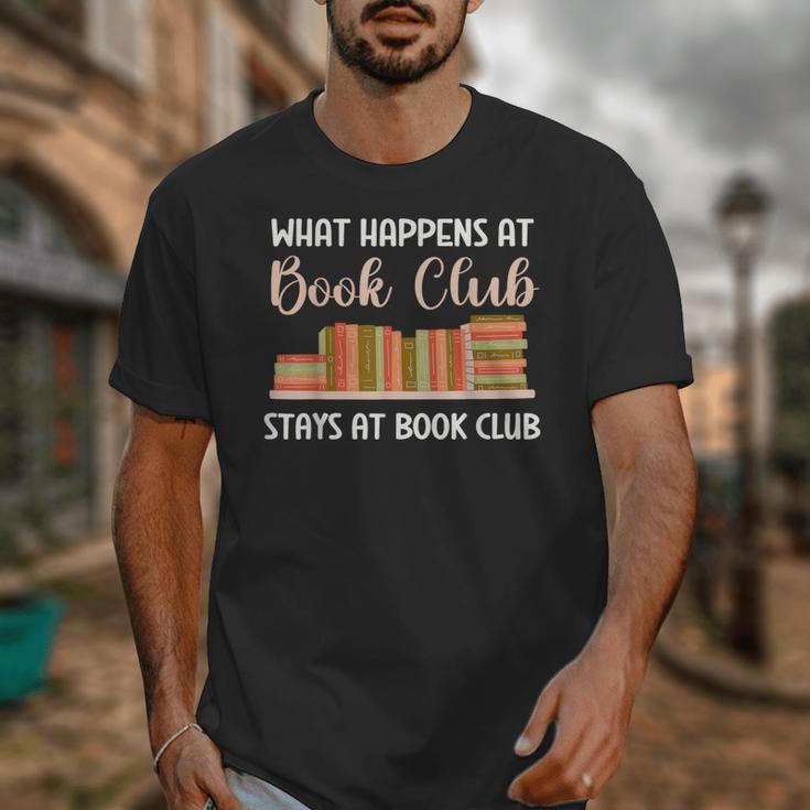 Book Lover Humor What Happens At Book Club Stays Unisex T-Shirt