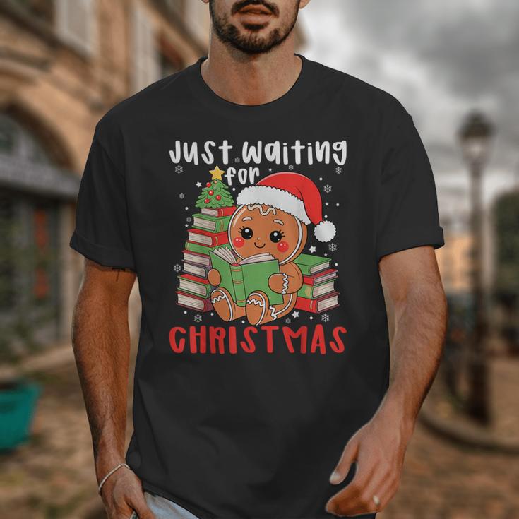 Book Reading Just Waiting For Christmas Gingerbread Unisex T-Shirt