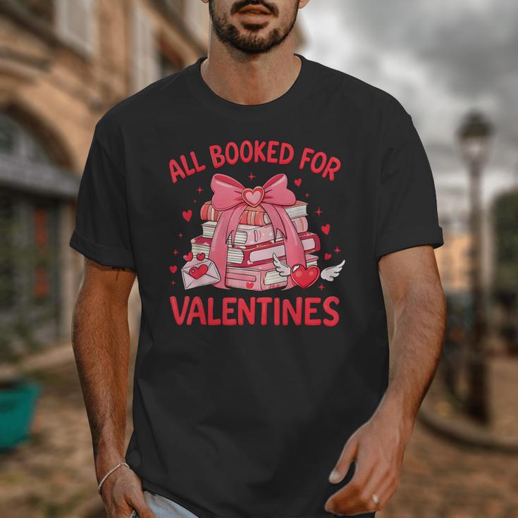All Booked For Valentine Bow Books Lover Teacher Girl Women Unisex T-Shirt
