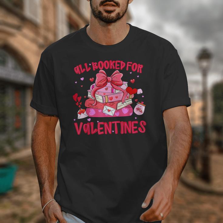 All Booked For Valentines Coquette Bow Book Valentine Day Unisex T-Shirt