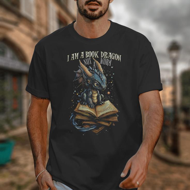 Bookish Quote I Am a Book Dragon Not a Worm Reading Book Unisex T-Shirt
