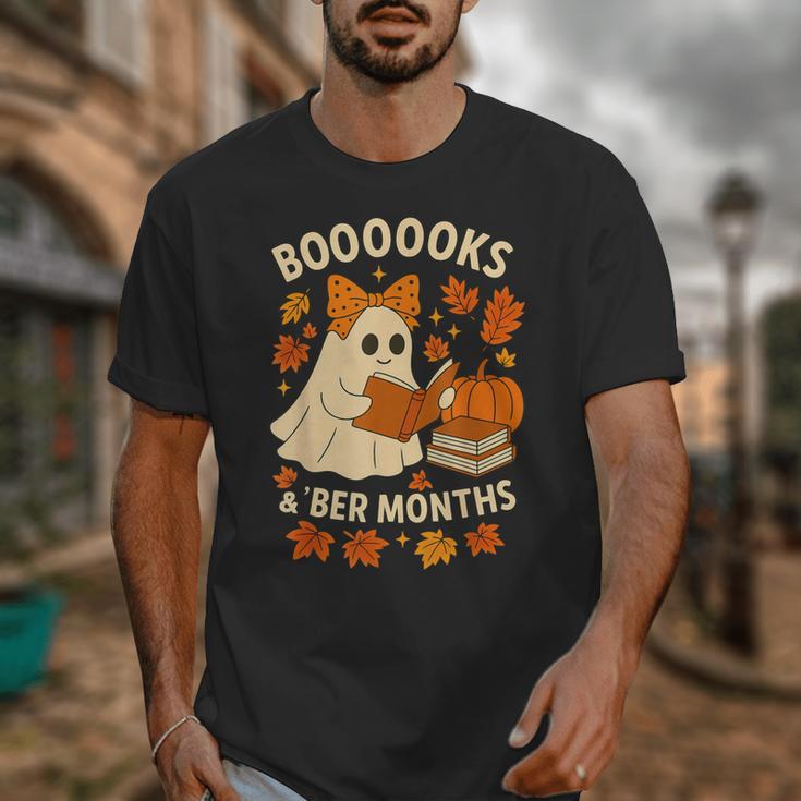 Books And BER Months Fall Librarian Reading Halloween Unisex T-Shirt Books And BER Months Fall Librarian Reading Halloween Unisex T-Shirt