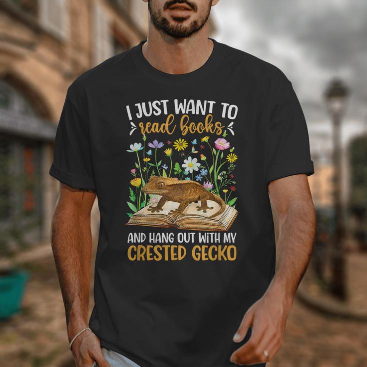 Books And Crested Gecko Owner Crestie Lover Unisex T-Shirt