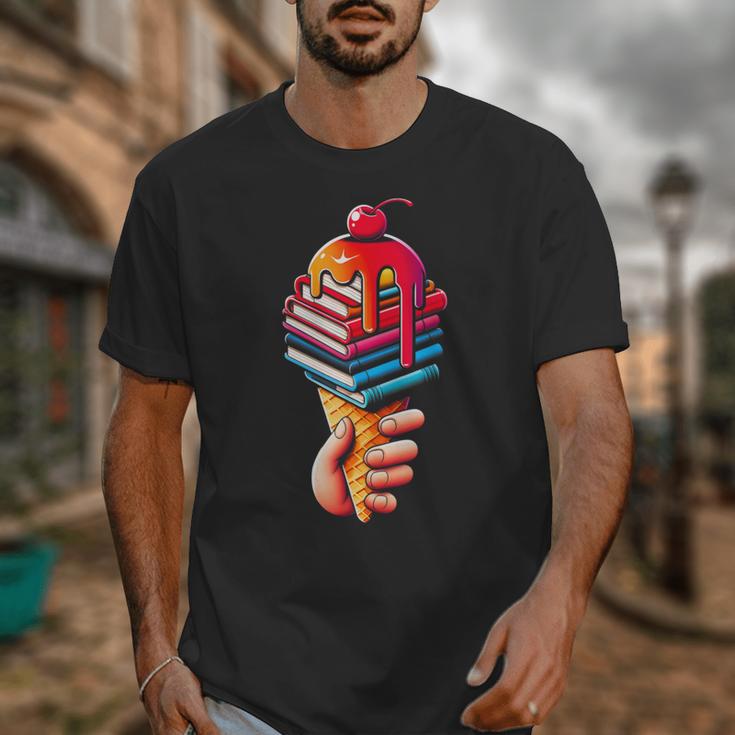 Books Reading Ice Cream Unisex T-Shirt