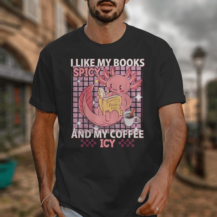 I Like My Books Spicy And My Coffee Icy Librarian Unisex T-Shirt I Like My Books Spicy And My Coffee Icy Librarian Unisex T-Shirt