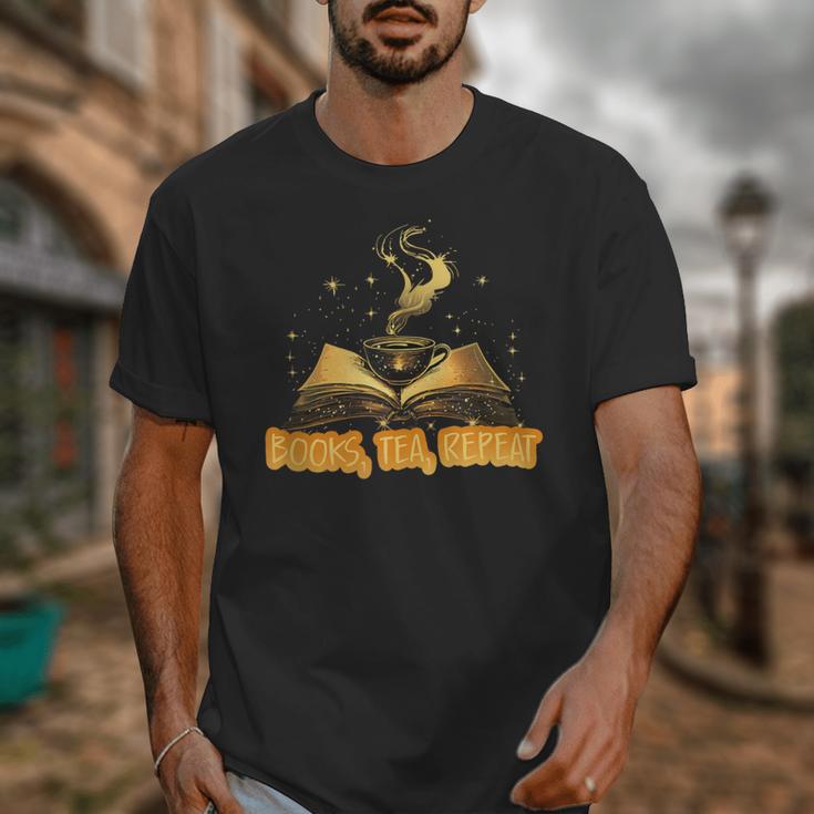 Books Tea Repeat Unisex T-Shirt