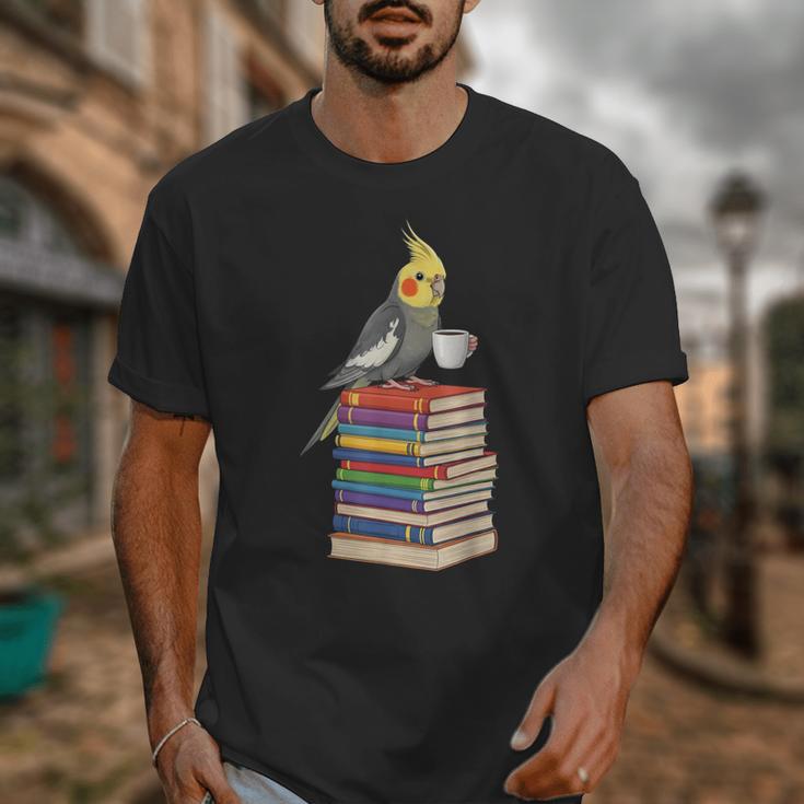 Bookworm Cockatiel Bird Reading Books Drinking Coffee Lover Unisex T-Shirt Bookworm Cockatiel Bird Reading Books Drinking Coffee Lover Unisex T-Shirt