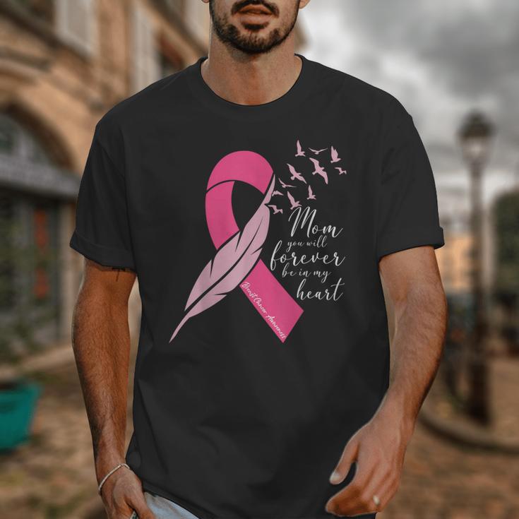 Breast Cancer Awareness In Memory Of Mom Butterfly Pink Unisex T-Shirt Breast Cancer Awareness In Memory Of Mom Butterfly Pink Unisex T-Shirt