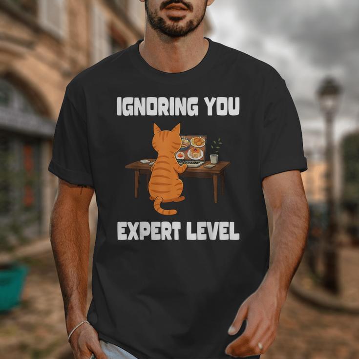 Cat Ignoring You Expert Level Orange Tabby Introvert Unisex T-Shirt Cat Ignoring You Expert Level Orange Tabby Introvert Unisex T-Shirt