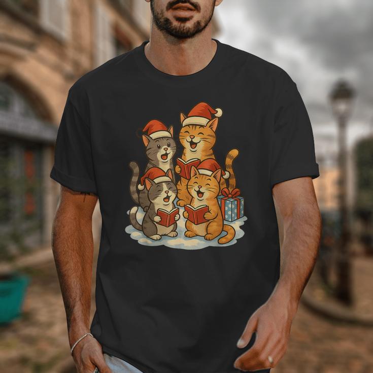 Cats Reading Books Christmas Tree Unisex T-Shirt Cats Reading Books Christmas Tree Unisex T-Shirt