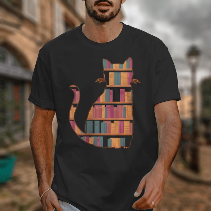Cats Reading Books Librarian Library Readers Unisex T-Shirt
