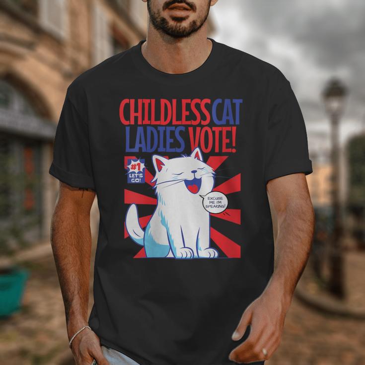 Childless Cat Ladies Vote Kamala Harris Cute Comic Book Cat Unisex T-Shirt Childless Cat Ladies Vote Kamala Harris Cute Comic Book Cat Unisex T-Shirt
