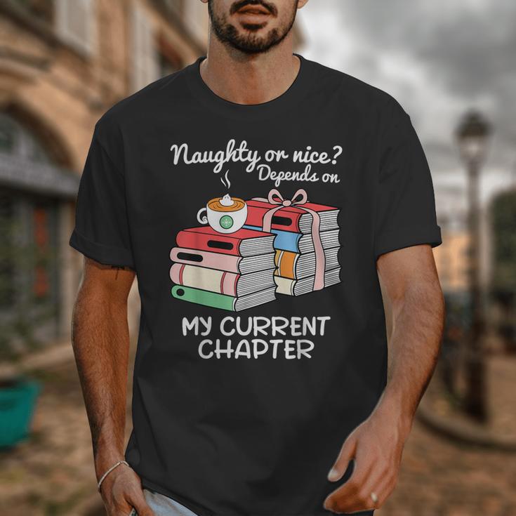 Christmas Book Lovers Naughty Or Nice Unisex T-Shirt