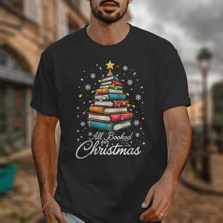 Christmas Book Tree Shirt Book Lover Librarian All Booked For Christmas Women's Christmas Book Lover Librarian Unisex T-Shirt Christmas Book Tree Shirt Book Lover Librarian All Booked For Christmas Women's Christmas Book Lover Librarian Unisex T-Shirt