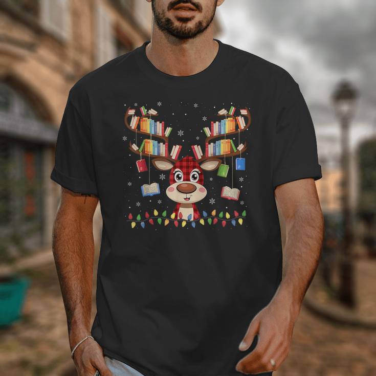 Christmas Librarian Reindeer Matching Book Lover Unisex T-Shirt Christmas Librarian Reindeer Matching Book Lover Unisex T-Shirt