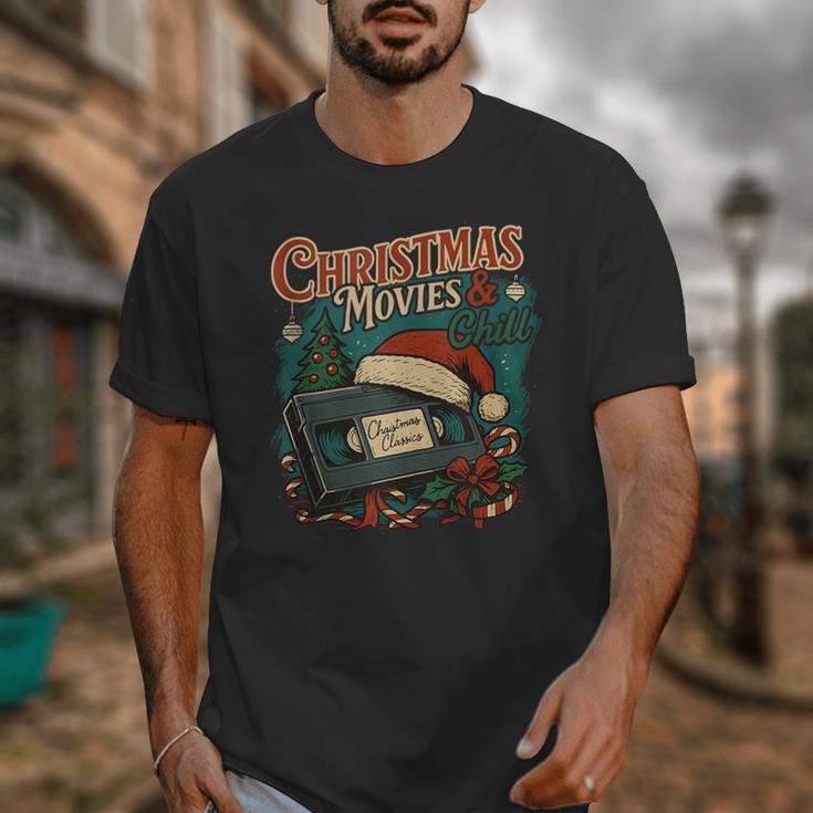 Christmas Movies Chill Retro VHS Holiday Nostalgia Unisex T-Shirt