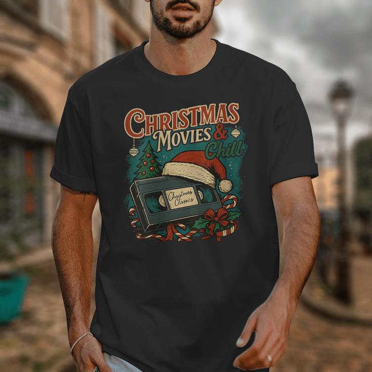 Christmas Movies Chill Retro VHS Holiday Nostalgia Unisex T-Shirt